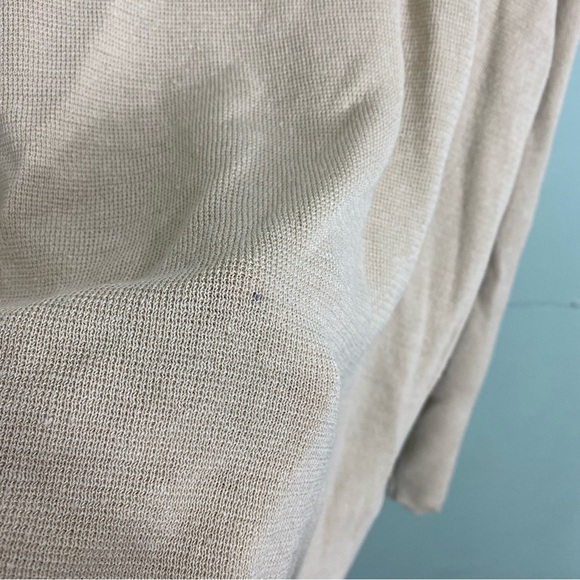 J Crew Juliette Collarless‎ Sweater Blazer Linen Blend Natural Cream Sz XL AM561 - Picture 8 of 8